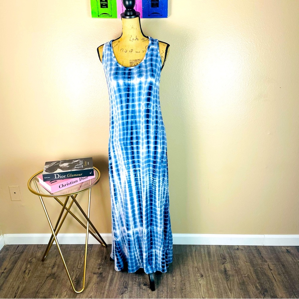 Beach Sleeveless Tie Dye Multicolor Summer Maxi Dress Size S Spring Sundress
